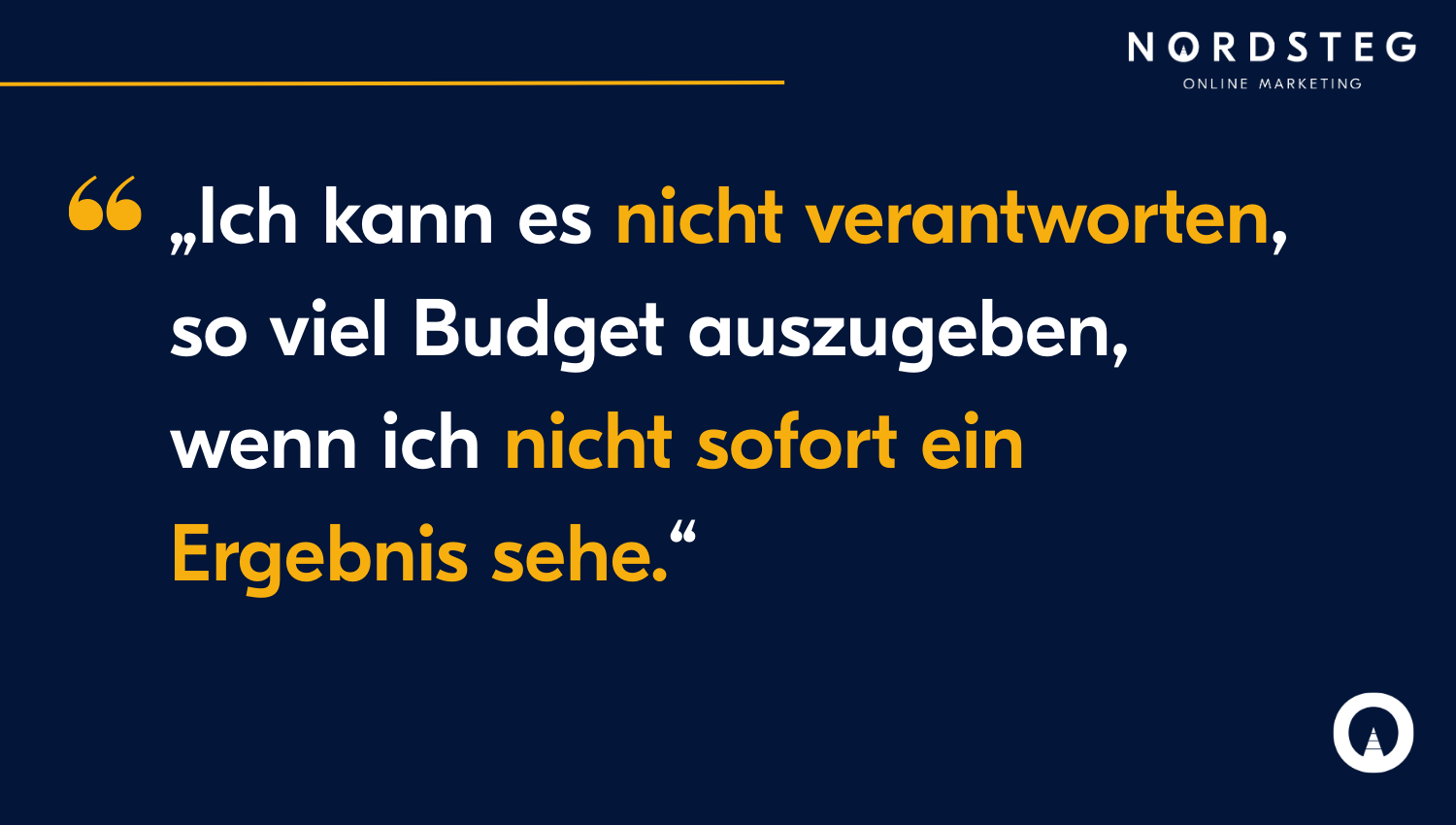 Budget ausgeben, ohne sofortiges Ergebnis