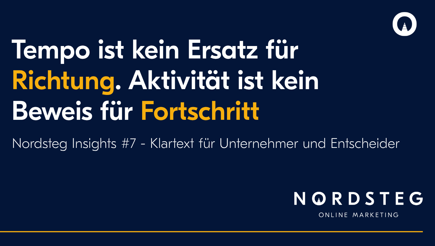 Struktur schlägt Geschwindigkeit - immer