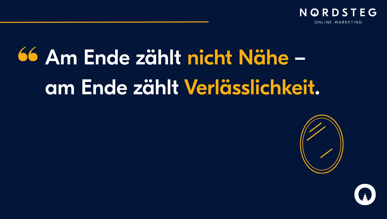 In the end what counts is not closeness - in the end what counts is reliability